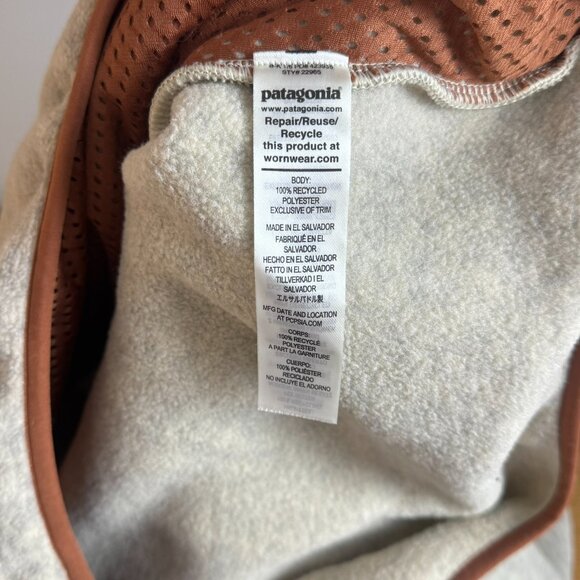 NWOT Patagonia Synchilla Fleece Marsupial Half Zip in Oatmeal Heather sz Large - Picture 8 of 8